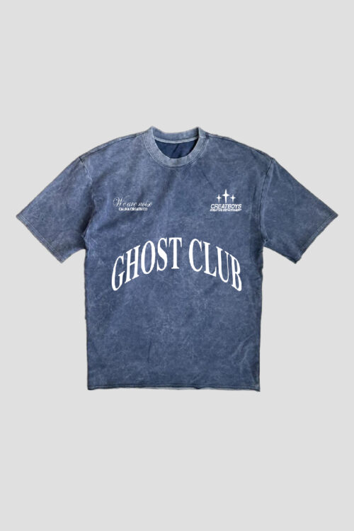 Camiseta Ghost Club AcidWash Azul