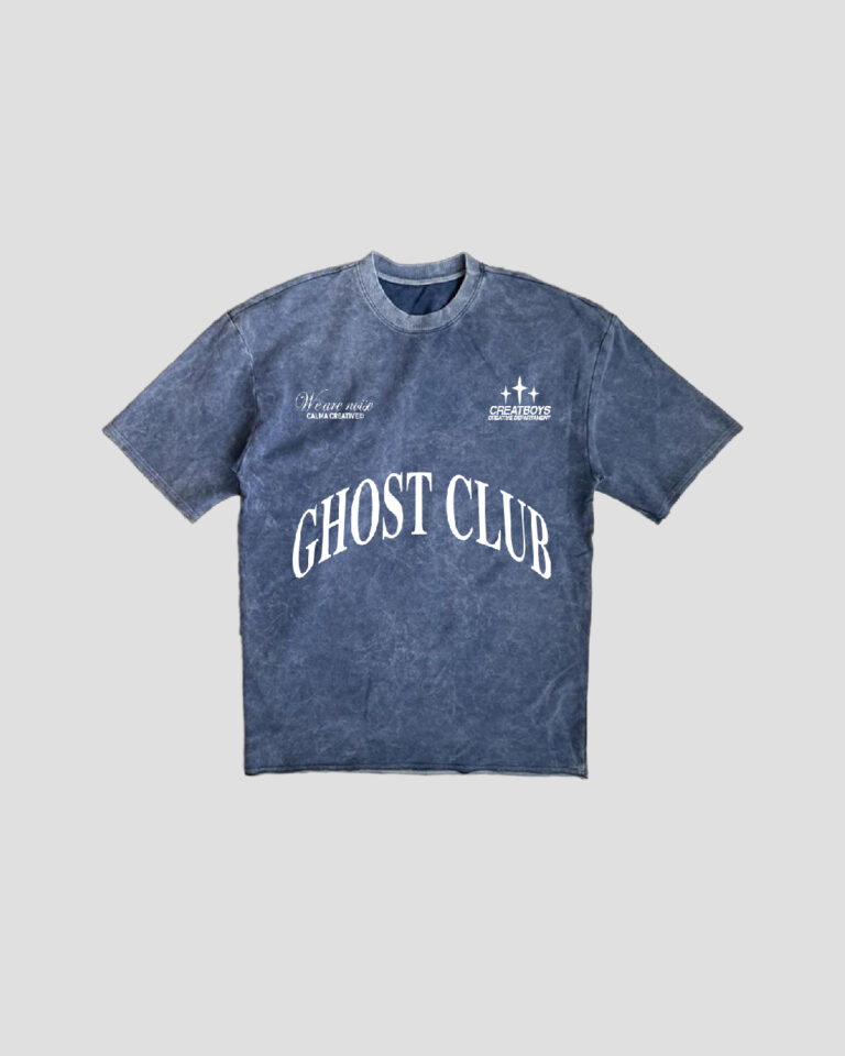 Camiseta Ghost Club AcidWash Azul