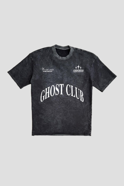 Camiseta Ghost Club AcidWash Negra