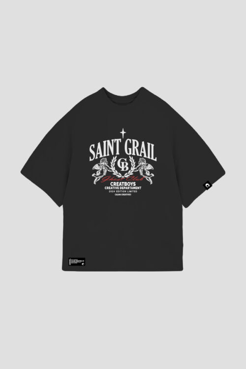Camiseta Negra Saint Grail Oversized